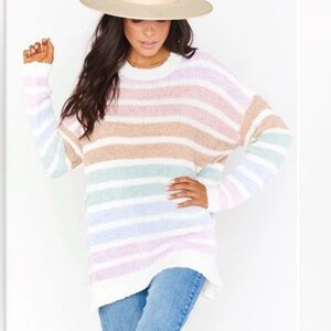 Show Me Your MuMu Pastel Stripes Sweater Size Large